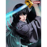 Halloweez Muichirou Cosplay Costume - Anime Style Wig with Embroidery Top, Elastic Pants, and Belt - Halloweez